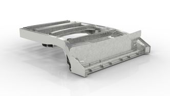 Parallele Bearbeitung von Giga Casting Bauteilen. Parallele Bearbeitung von Giga Casting Bauteilen.