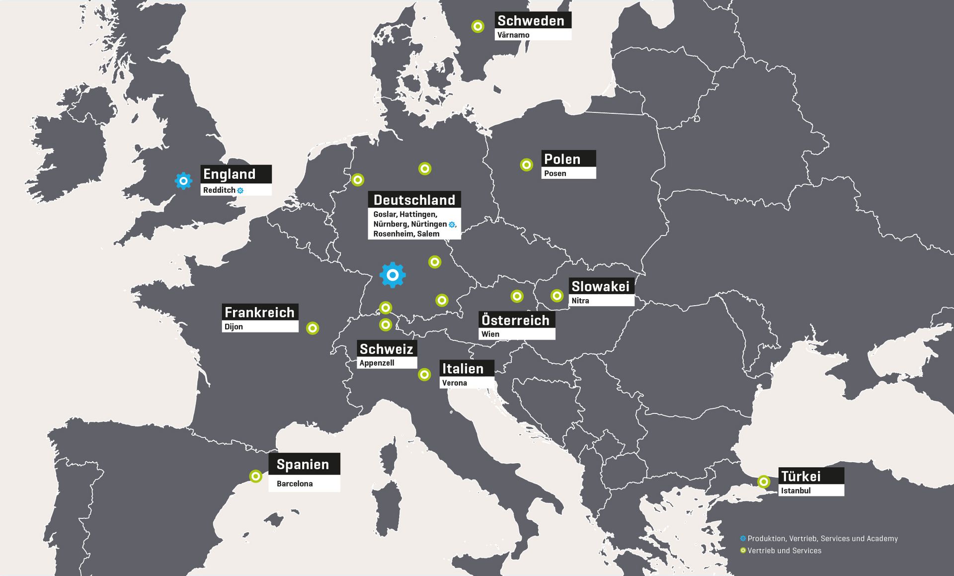 HELLER Servicestützpunkte Europa